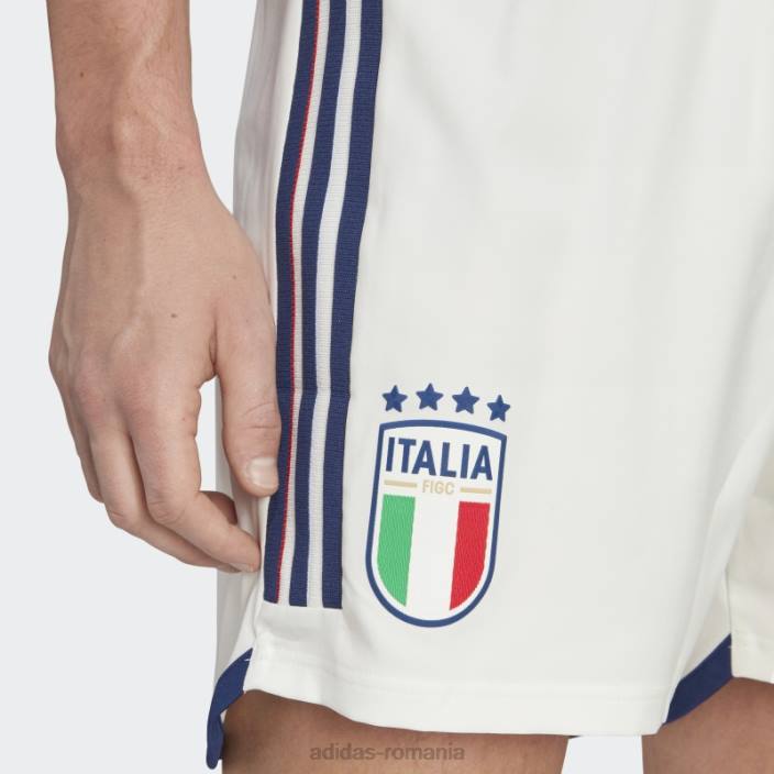 Adidas alb italia 23 away pantaloni scurți autentici bărbați alb 2JBN14308