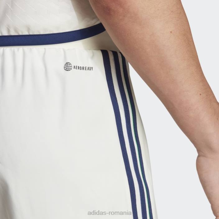 Adidas alb italia 23 away pantaloni scurți autentici bărbați alb 2JBN14308