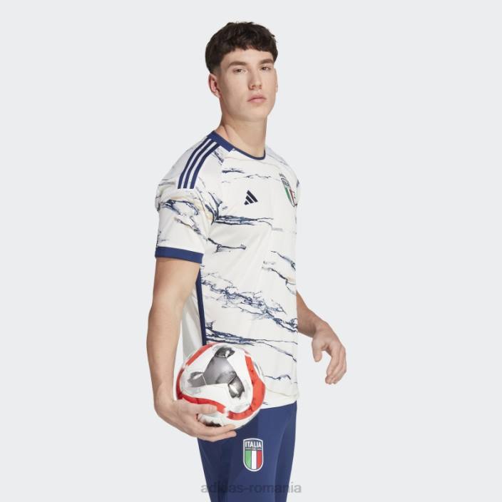Adidas alb italia 23 deplasare tricou moda bărbați alb 2JBN6417