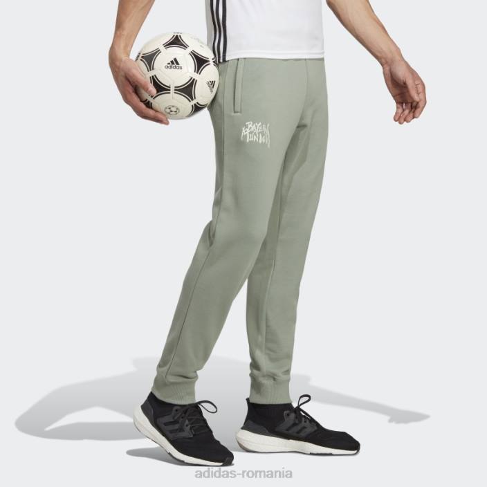 Adidas argintiu verde fc bayern chinese story pantaloni bărbați verde argintiu 2JBN14326