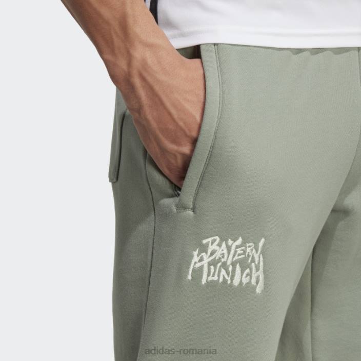Adidas argintiu verde fc bayern chinese story pantaloni bărbați verde argintiu 2JBN14326