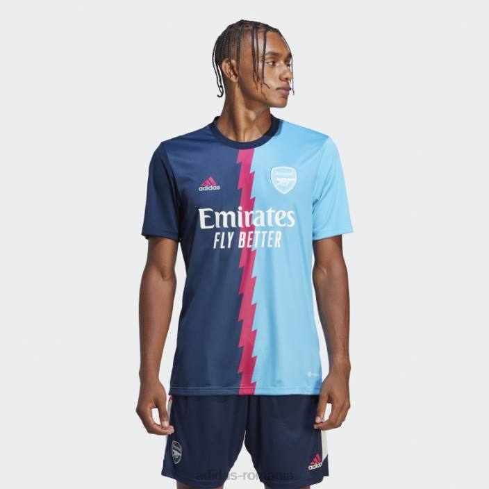Adidas arsenal tricou pre-meci bleumarin bărbați bleumarin/magenta real/sky rush 2JBN5575