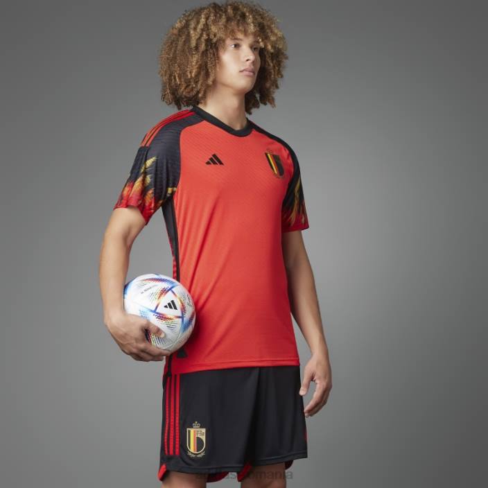 Adidas belgia 22 acasă tricou autentic roșu adidas bărbați roșu/negru 2JBN1416