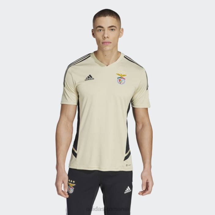 Adidas benfica condivo tricou de antrenament nisip bej adidas bărbați bej nisipos 2JBN14364