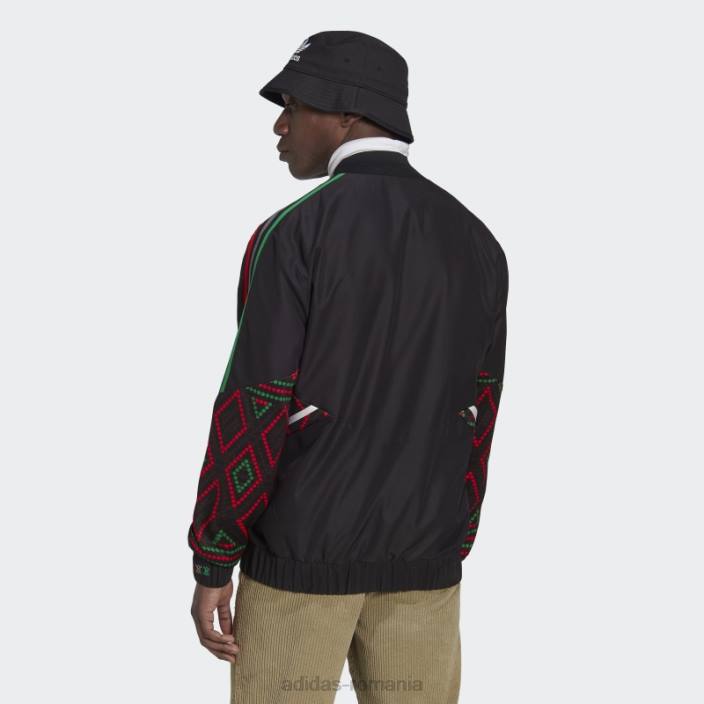 Adidas black ajax amsterdam x daily paper condivo 22 anthem track top bărbați alb negru 2JBN14242