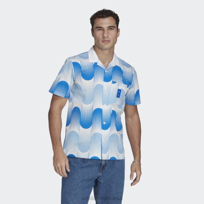 Adidas camasa iconica spania bahia albastru deschis bărbați bahia albastru deschis/albastru strălucitor 2JBN7322