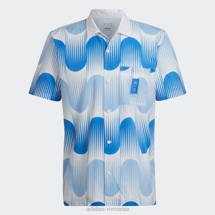 Adidas camasa iconica spania bahia albastru deschis bărbați bahia albastru deschis/albastru strălucitor 2JBN7322