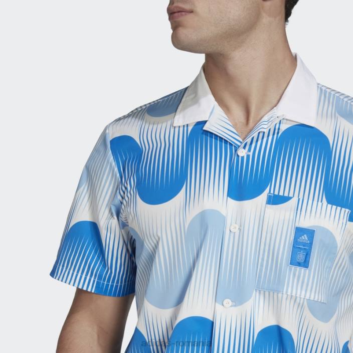 Adidas camasa iconica spania bahia albastru deschis bărbați bahia albastru deschis/albastru strălucitor 2JBN7322
