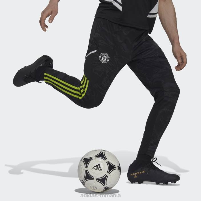 Adidas carbon manchester united condivo 22 pantaloni de antrenament adidas bărbați carbon/negru 2JBN13857