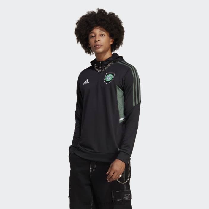 Adidas celtic fc condivo 22 top cu glugă negru bărbați negru 2JBN13898