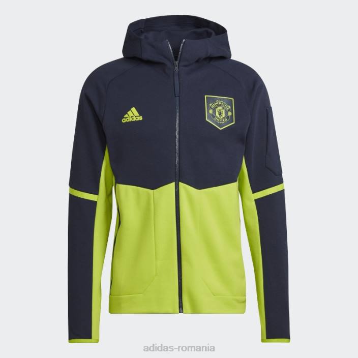 Adidas cerneală jachetă imnul manchester united bărbați cerneală/slime 2JBN14005