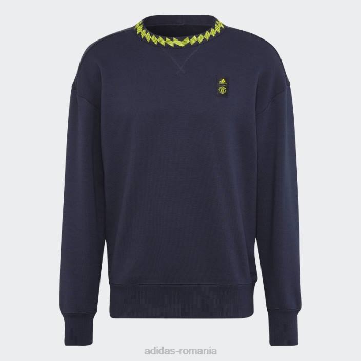 Adidas cerneală pentru hanorac manchester united lifestyler crew bărbați cerneală 2JBN7051