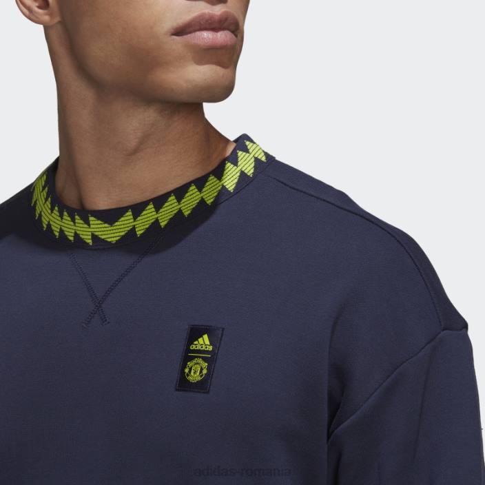 Adidas cerneală pentru hanorac manchester united lifestyler crew bărbați cerneală 2JBN7051