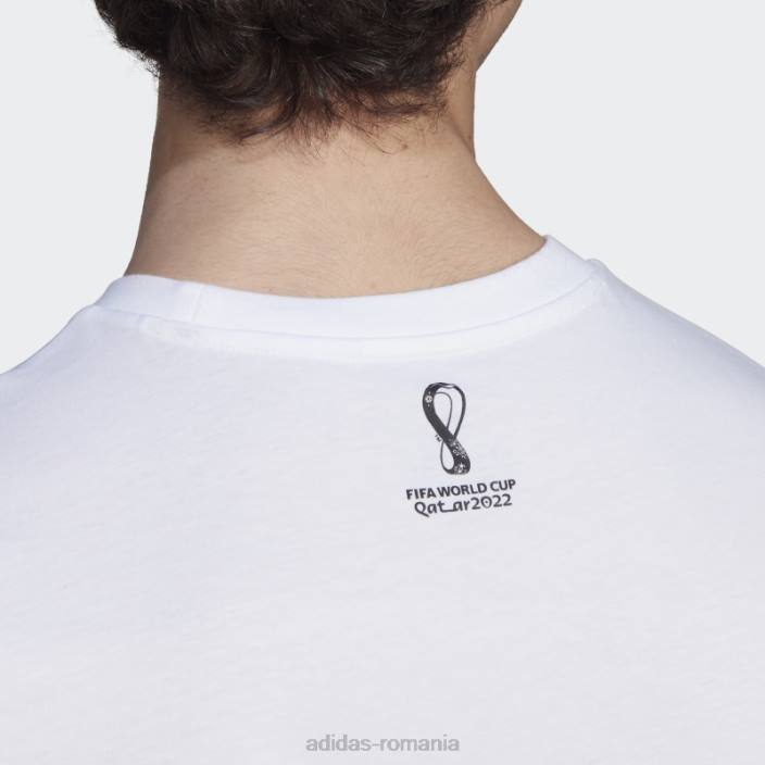 Adidas cupa mondială fifa 2022 germania tricou modă albă bărbați alb 2JBN7158