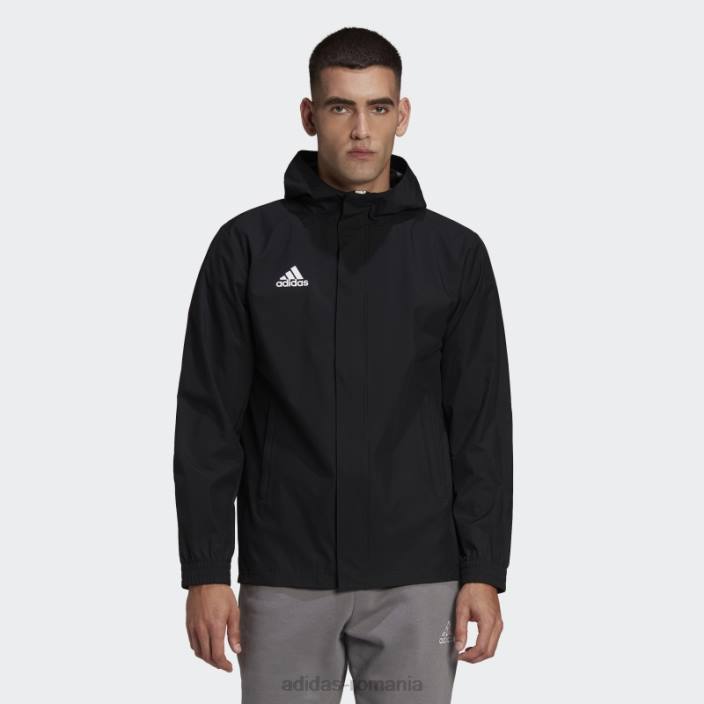 Adidas entrada 22 jachetă pentru orice vreme neagră bărbați negru 2JBN6650