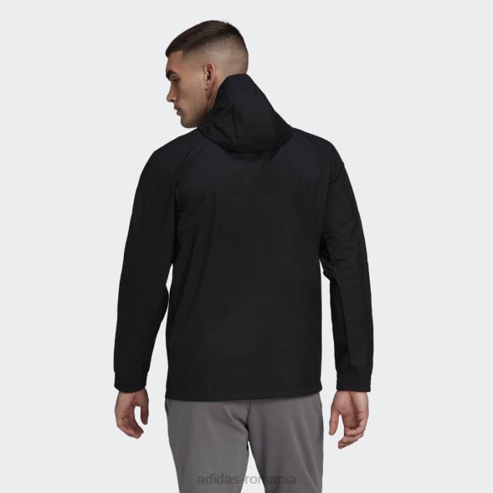 Adidas entrada 22 jachetă pentru orice vreme neagră bărbați negru 2JBN6650