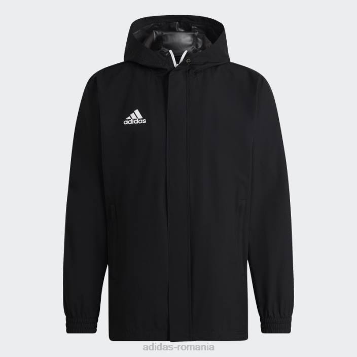 Adidas entrada 22 jachetă pentru orice vreme neagră bărbați negru 2JBN6650