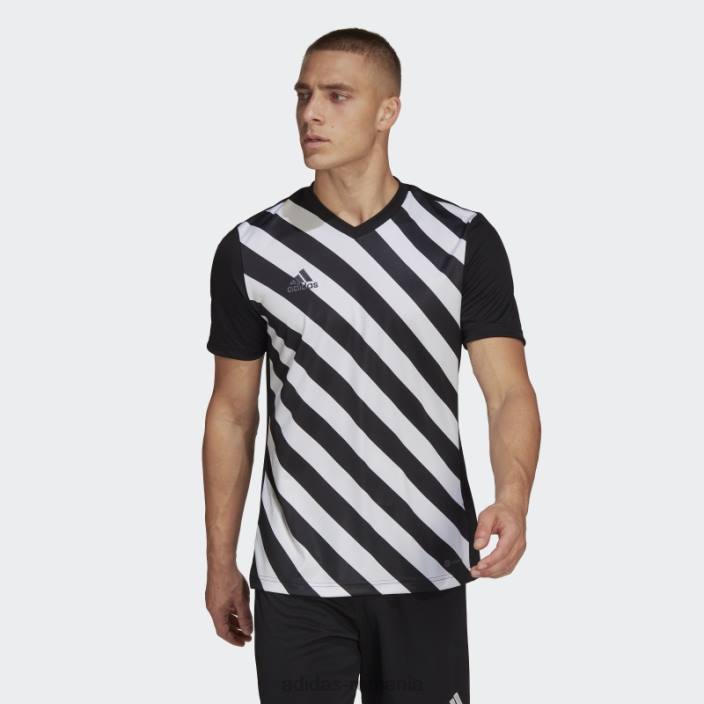 Adidas entrada 22 tricou grafic negru elegant bărbați alb negru 2JBN13681