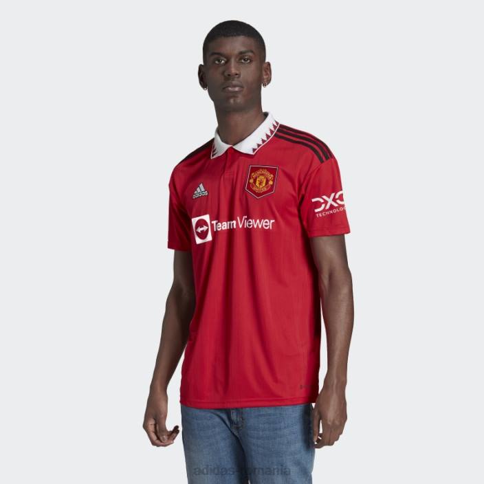 Adidas fashion manchester united tricou acasă 22/23 roșu real bărbați roșu adevărat 2JBN751
