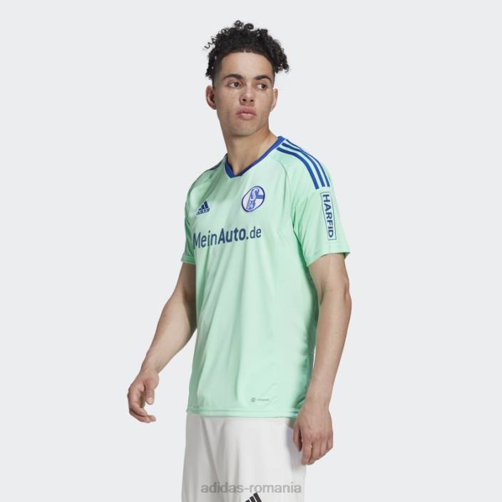 Adidas fc schalke 04 22/23 al treilea tricou mentă bărbați mentă 2JBN13861