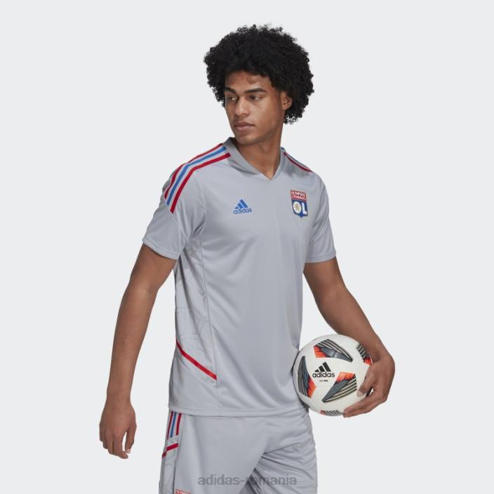 Adidas fierbinte olympique lyonnais condivo 22 tricou de antrenament argintiu adidas bărbați argint 2JBN14556