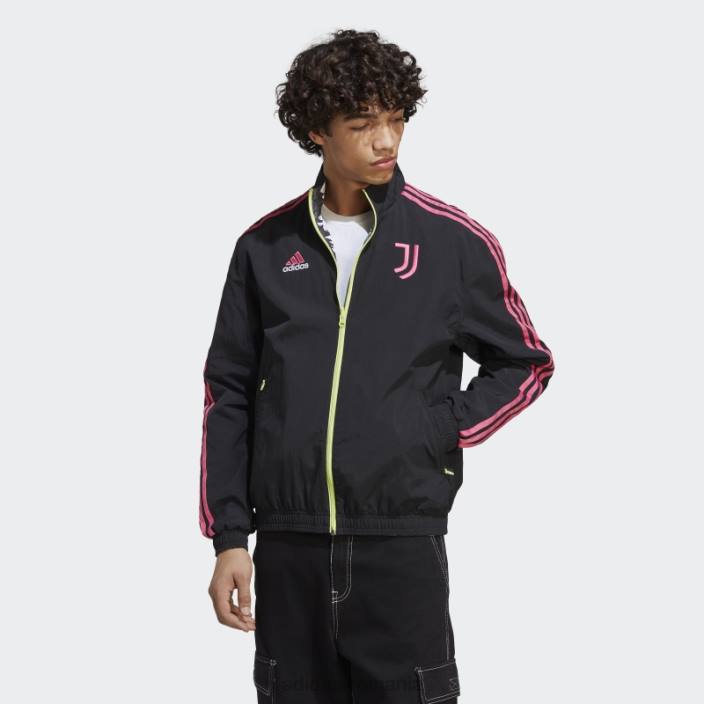Adidas geacă neagră reversibilă juventus anthem bărbați negru 2JBN6364