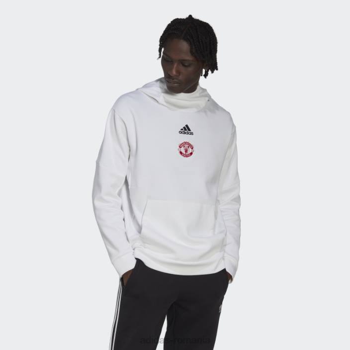 Adidas hanorac alb de călătorie manchester united bărbați alb 2JBN13474