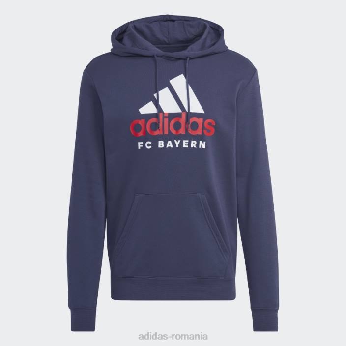 Adidas hanorac cu glugă cu grafică dna fc bayern navy bărbați marina 2JBN14416