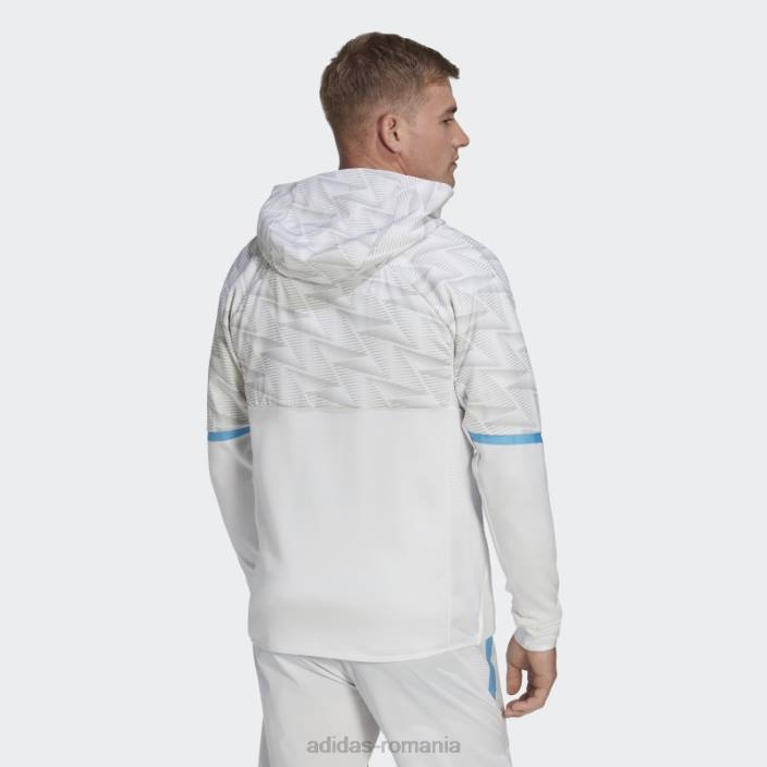 Adidas hanorac de călătorie cu fermoar complet de ziua jocului din belgia alb bărbați alb 2JBN14911