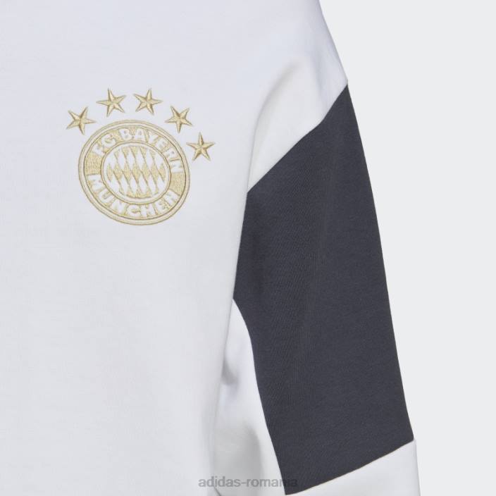 Adidas hanorac de călătorie fc bayern alb bărbați alb 2JBN14557