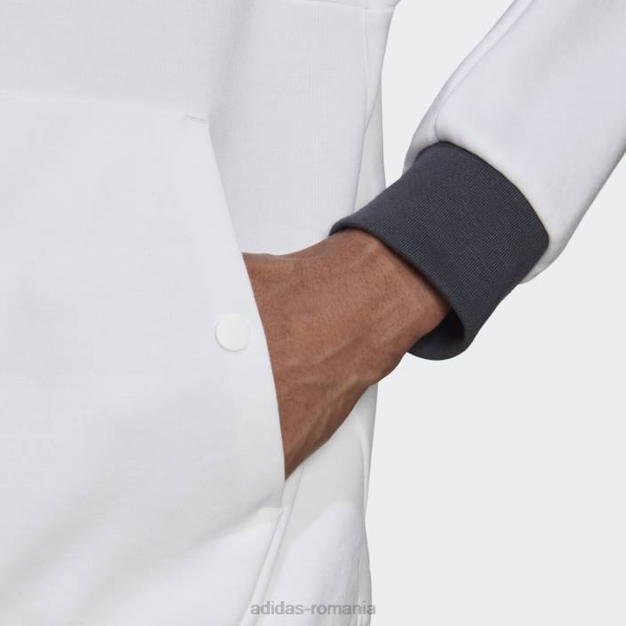 Adidas hanorac de călătorie fc bayern alb bărbați alb 2JBN14557