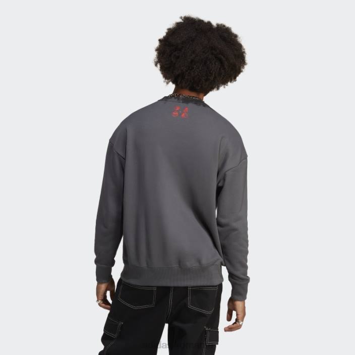 Adidas hanorac gri fc bayern lifestyler crew bărbați gri 2JBN14398