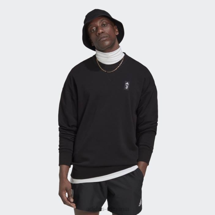 Adidas hanorac negru juventus graphic crew adidas bărbați negru 2JBN14409
