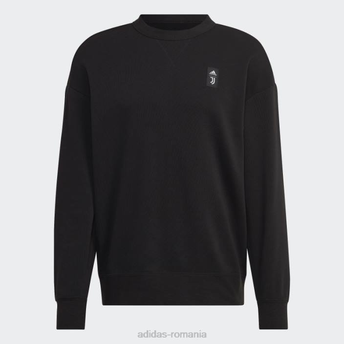Adidas hanorac negru juventus graphic crew adidas bărbați negru 2JBN14409