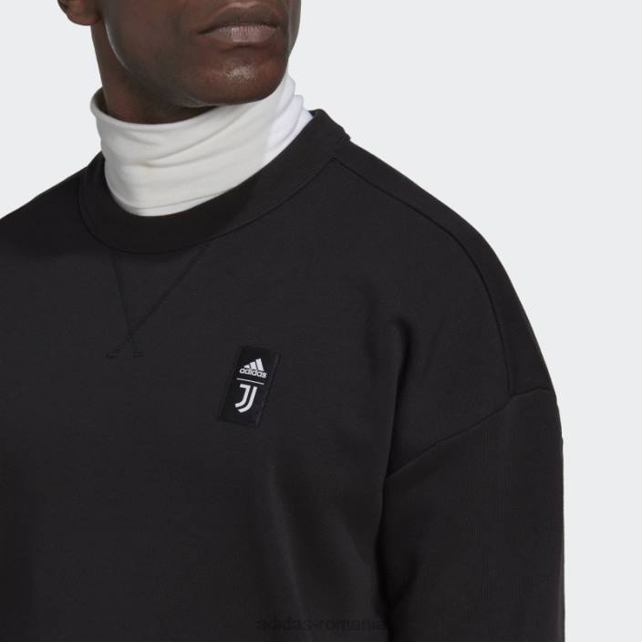 Adidas hanorac negru juventus graphic crew adidas bărbați negru 2JBN14409
