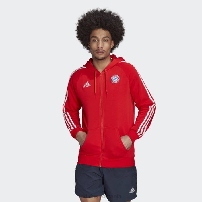 Adidas hanorac roșu fc bayern dna cu fermoar complet adidas bărbați roșu 2JBN14415