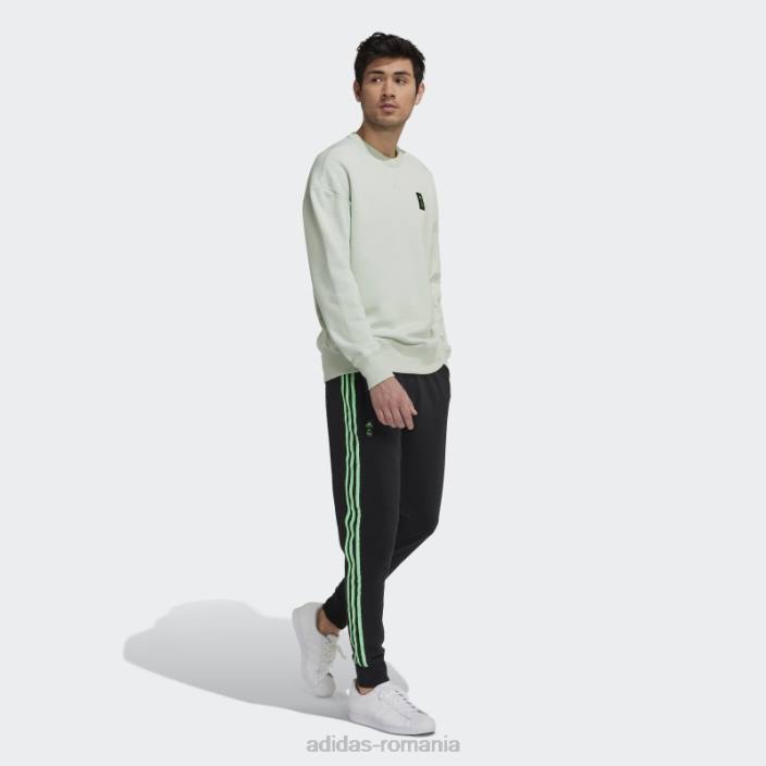 Adidas hanorac verde real madrid lifestyler crew bărbați verde 2JBN7534