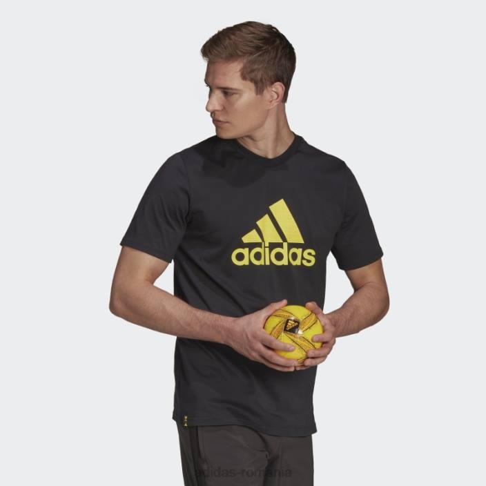 Adidas insigna messi de tricou sport negru bărbați negru 2JBN1675