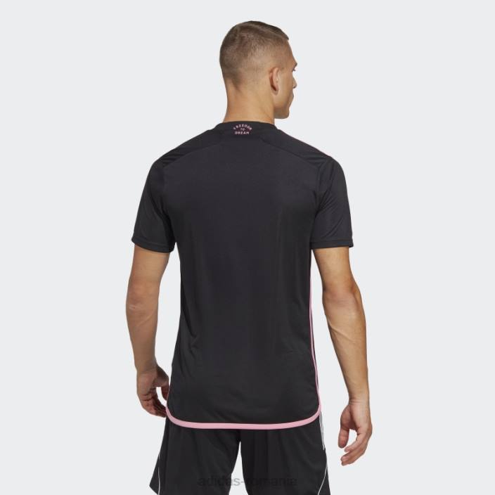 Adidas inter miami cf 23/24 tricou deplasare negru bărbați negru 2JBN13130