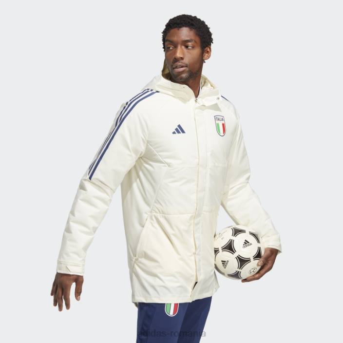 Adidas italia condivo 23 stadion parka albă bărbați alb 2JBN14168