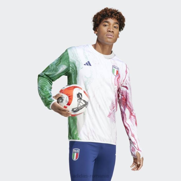 Adidas italia pre-meci bluză caldă verde adidas bărbați verde/alb/rosu 2JBN13926