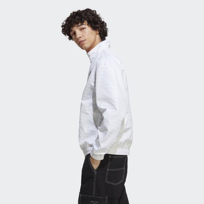 Adidas jachetă albă cu imnul real madrid bărbați alb 2JBN5872