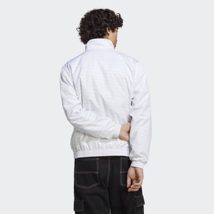Adidas jachetă albă cu imnul real madrid bărbați alb 2JBN5872