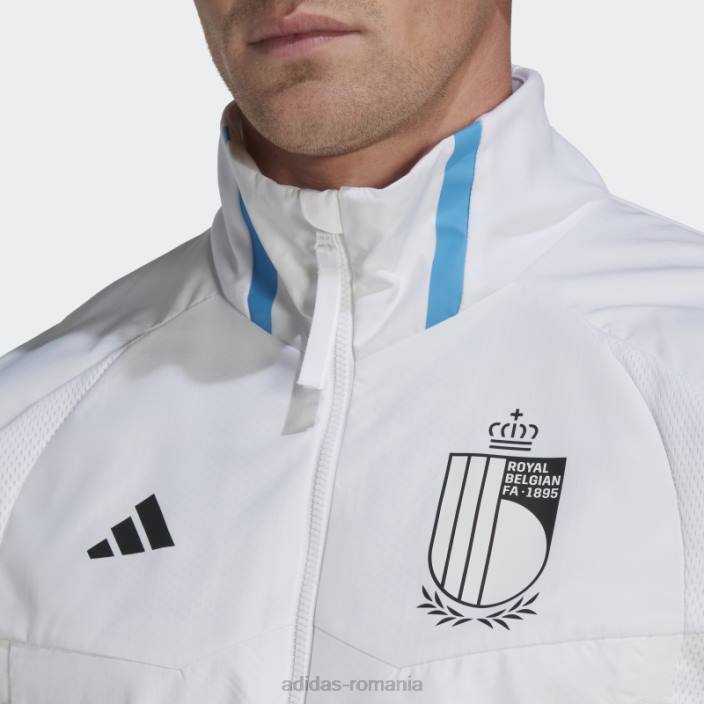 Adidas jachetă albă cu imnul zilei jocului din Belgia bărbați alb 2JBN7162