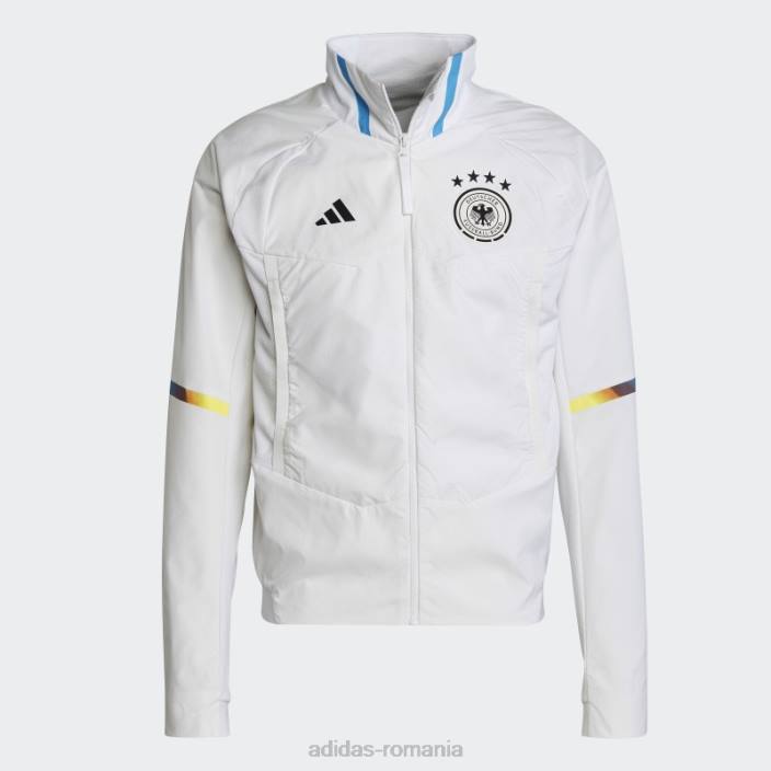 Adidas jachetă albă cu imnul zilei jocului german bărbați alb 2JBN7193