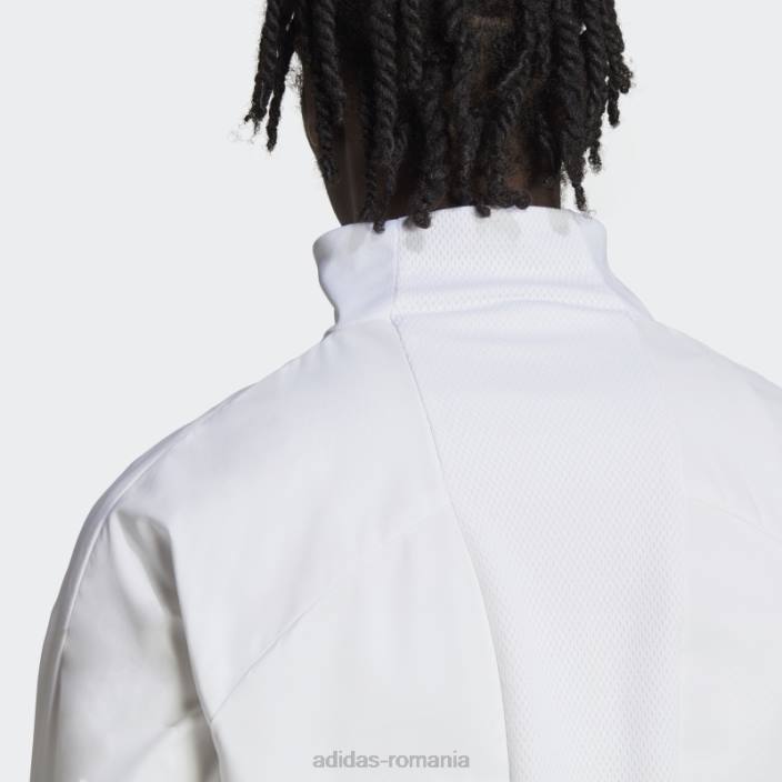 Adidas jachetă albă cu imnul zilei jocului german bărbați alb 2JBN7193