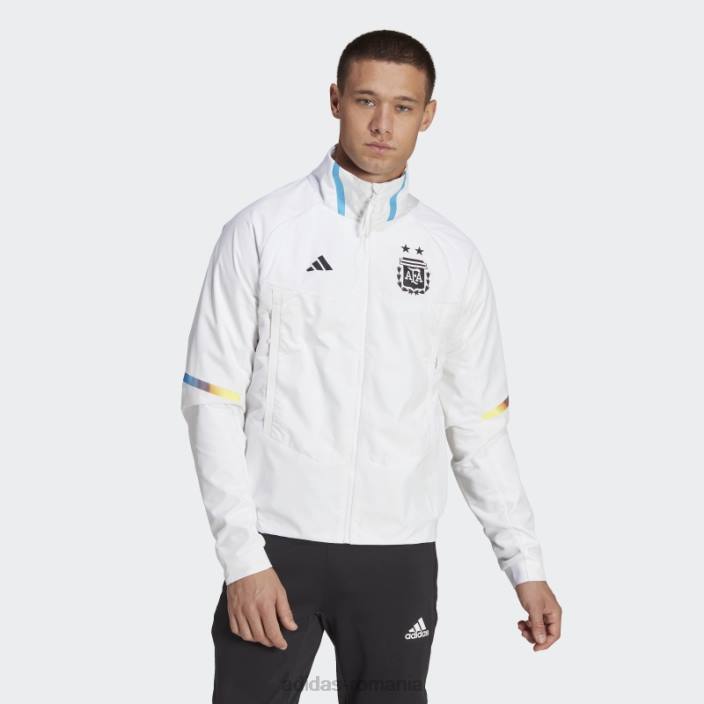 Adidas jachetă argentina pentru ziua jocului, albă bărbați alb 2JBN7555