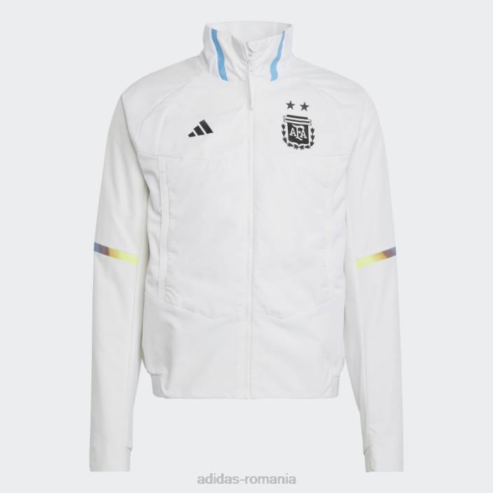 Adidas jachetă argentina pentru ziua jocului, albă bărbați alb 2JBN7555