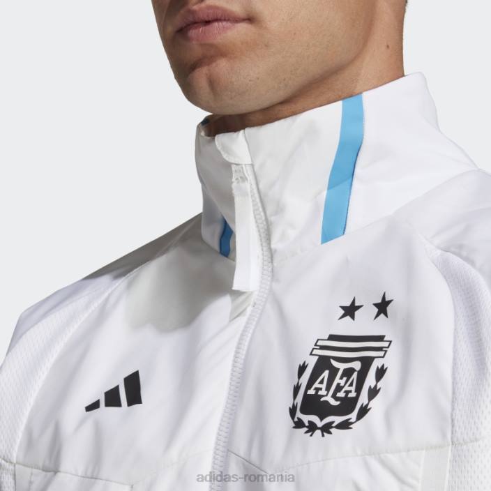 Adidas jachetă argentina pentru ziua jocului, albă bărbați alb 2JBN7555