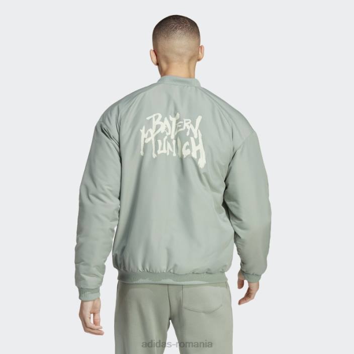 Adidas jachetă căptușită fc bayern chinese story verde argintiu bărbați verde argintiu 2JBN14188